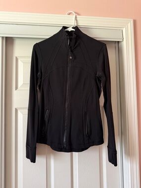 lululemon athletica Black Fitted Zip-Up Bomber Jacket